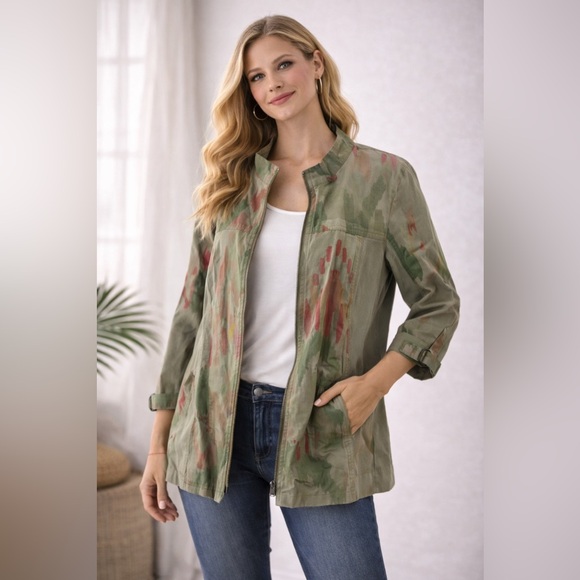 Zenergy by Chico's Jackets & Blazers - Chico’s Zenergy Abstract Print Utility Jacket